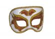 gold italian carnaval mask for perfomance