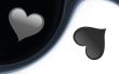 Black and white hearts