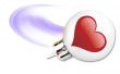 Heart and a christmas ball