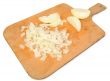 Cut onion on a chopping board