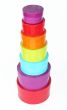Stack Of Some Colored Round Boxes
