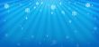 Bright blue Christmas background