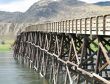 long, old wooden bridge