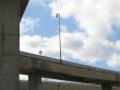 old concrete highway and blue sky