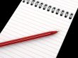 notepad with pen