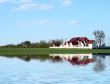 landscape with house flood water