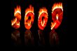 2009 new year numbers in fire reflect as 2010