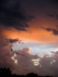 Thunderclouds on a decline. The sky.