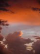 Thunderclouds on a decline. The sky.