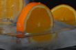  composition of frozen oranges in block of ice