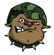 Cartoon Army Bulldog