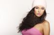 nice girl with pink hat