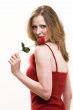 woman with a rose