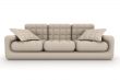 Isolated leather sofa. An interior. 3D image.