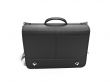 Black leather handbag
