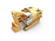 Steam shovel bulldozer