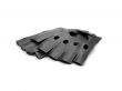 Black leather gloves