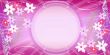 Pink frame with flowers