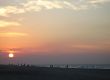 orange sunset over the ocean