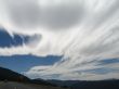 white moving clouds and blue