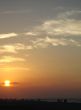 orange sunset over the ocean