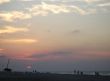 orange sunset over the ocean