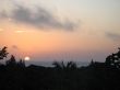orange sunset over the ocean