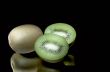 Kiwi on a black.