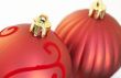 Red Christmas baubles