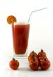 Tomato juice isolated on white background