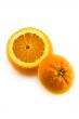 Open orange with bottom isolated