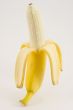 One banana on light background