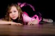 Ballet girl is laying down