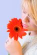 Young Woman with Red Flower