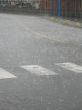 heavy rain on the street