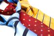 Ties over white