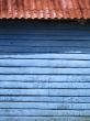 blue wooden building