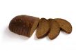 Sliced brown rye bread