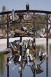 Locks of a newly-married couple on lovers bridge
