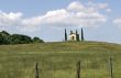 Little church with cypresses in Tuscany