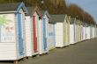 Colourful beach huts