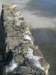 an old gray stone wall