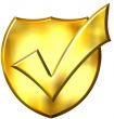 3D Golden Ticked Shield