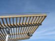 modern roof and blue sky