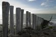 North Sea beach with breakwater,Netherlands