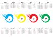 Calendar of 2009. Sunday is first