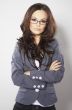 Business woman with glasses
