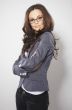Business woman with glasses