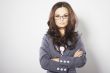 Business woman with glasses