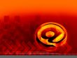 Glowing Orange At Symbol